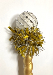 ПОСОХ РАЗБОРНОЙ СПИРАЛЬНЫЙ ЗОЛОТОЙ (4 ЧАСТИ)