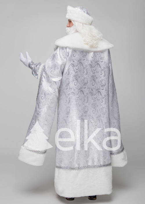 КОСТЮМ ДЕДА МОРОЗА БОЯРСКИЙ СЕРЕБРЯННЫЙ