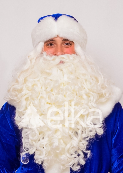 ШАПКА ДЕДА МОРОЗА СИНЯЯ