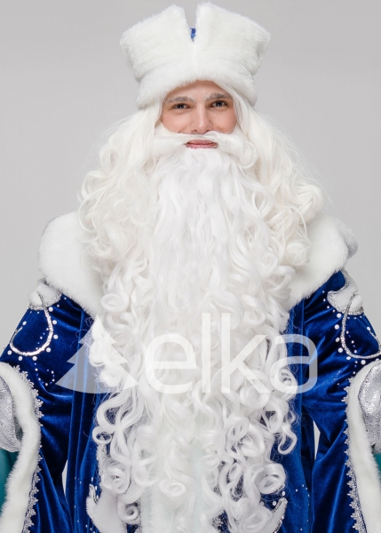 НАБОР БОРОДА И ПАРИК ДЕДА МОРОЗА ПРЕМИУМ