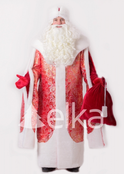 КОСТЮМ ДЕДА МОРОЗА БОЯРСКИЙ КРАСНЫЙ